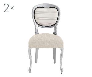 Set 2 huse elastice pentru scaun Dorian Ecru Backless - Eysa, Crem
