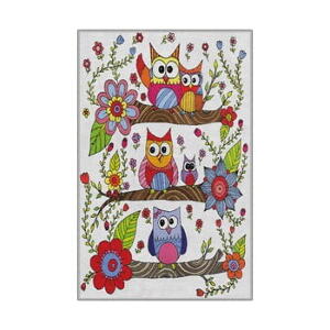 Covor antiderapant pentru copii Homefesto Owls, 100 x 200 cm