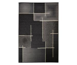 Covor Moderno Arte Grigio Nero 160x225 cm - Floorita, Negru