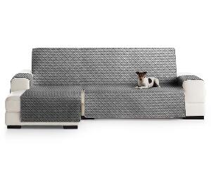 Husa matlasata pentru coltar stanga Oslo Dark Grey 290 cm - Eysa, Gri & Argintiu