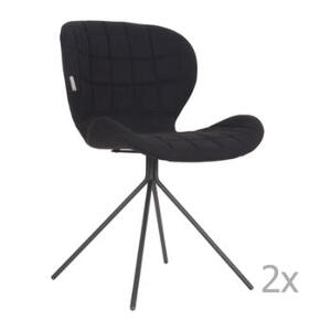 Set 2 scaune Zuiver OMG, negru