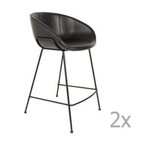 Set 2 scaune bar Zuiver Feston, înălțime scaun 65 cm, negru