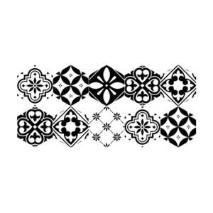 Set 10 autocolante de podea Ambiance Hexagons Manoela, 40 x 90 cm