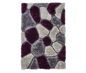 Covor Shaggy Grey Purple 120x170 cm - Think Rugs, Gri & Argintiu,Mov