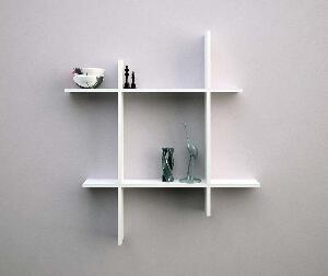 Raft de perete Mensola White Ash Easy - TFT Home Furniture, Alb