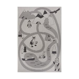 Covor copii Ragami Animals, 200 x 290 cm, gri