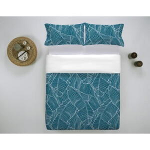 Lenjerie de pat din bumbac Marghett Banama, 220 x 220 cm, albastru
