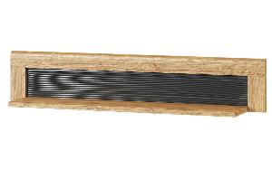 Etajera din pal Small Kama 34 Stejar / Negru, l119xA23xH23 cm