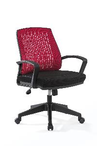 Scaun de birou pentru copii, tapitat cu stofa Comfort Red / Black, l63xA63xH85-95 cm