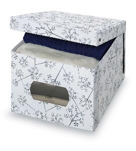 Cutie pentru depozitare din carton, Scatola XL Alb / Gri, L50xl42x31 cm