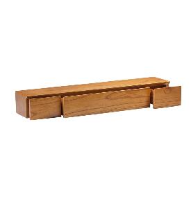 Etajera suspendata din lemn cu 3 sertare, Madhu Natural, l100xA20xH14 cm