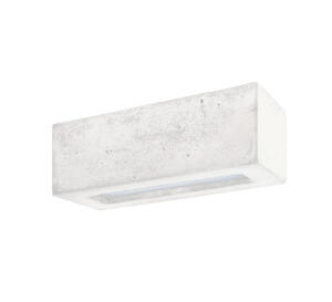 Aplica Block II, ceramica/sticla, alba, 31 x 10 x 14 cm