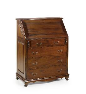 Cabinet din lemn cu 5 sertare, Vintage Nuc, l90xA48xH113 cm
