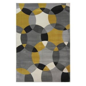 Covor Flair Rugs Cocktail Cosmo Grey Ochre, 80 x 150 cm