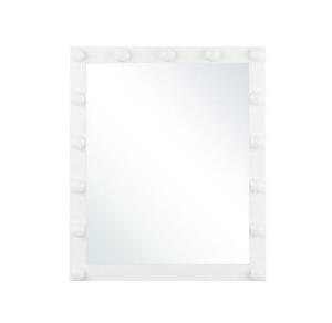 Oglindă de perete LED ODENAS, alb, 60 x 50 cm