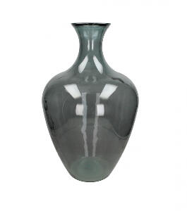 Vaza din sticlă, gri, 40 x 65 cm