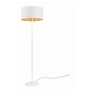 Lampadar cu detaliu auriu Sotto Luce Mika, ⌀ 40 cm, alb