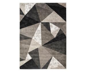 Covor Manhattan Moma Grey Black 120x170 cm - Floorita, Negru