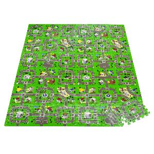 HOMCOM Covor puzzle 36 bucati cu margini din EVA antiderapant Suprafata acoperita 3.24㎡