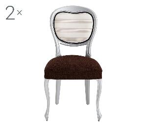 Set 2 huse elastice pentru scaun Dorian Brown Backless 40x40 cm - Eysa, Maro