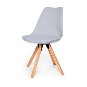 Set 2 scaune cu structură din lemn de fag loomi.design Eco, gri